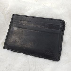 Coach Leather Slim Card Holder Wallet